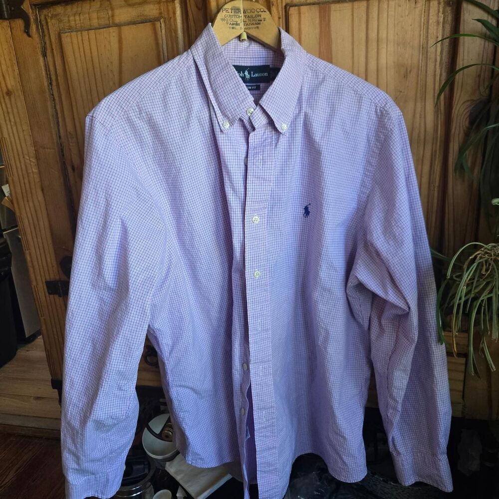 Ralph-lauren Men's Purple and Pink Shirt